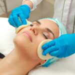 Close-up of a facial cleansing treatment at a Dubai spa, highlighting skincare and wellness.